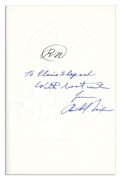 Richard Nixon Signs His ''Memoirs''