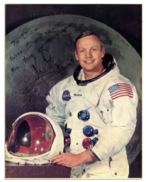 Neil Armstrong Signed 8'' x 10'' Photo With Autograph Inscription for ''years of friendship''