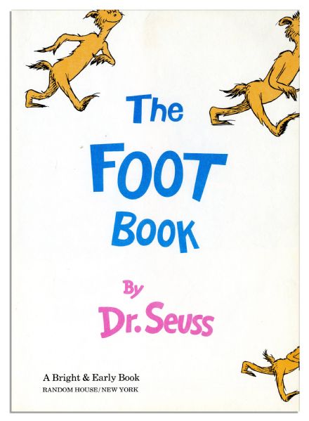 First Edition of Dr. Seuss's ''The Foot Book'' -- With Scarce First Printing Dustjacket