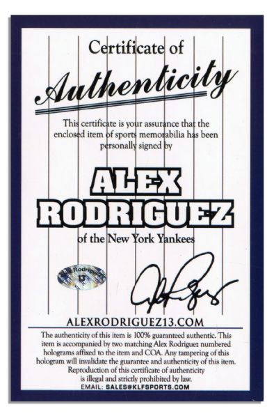 Alex Rodriguez Signed Game-Worn Batting Glove -- With PSA/DNA COA