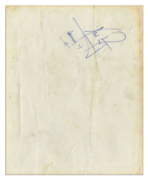 Neil Armstrong Signs ''Neil Armstrong / Apollo 11'' to Verso of 8'' x 10'' Photo -- Signed During Christmas, 1969