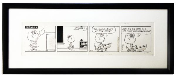 Charles Schulz Hand-Drawn ''Peanuts'' Strip From 1971