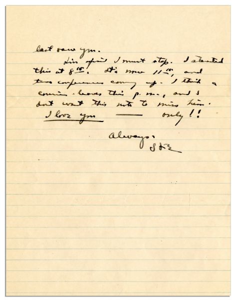 Dwight Eisenhower WWII Letter to His Wife Denying Affair -- ''...gossip, lies...get started...for me there is only one woman...one ambition...to come a-running to you & hold on...forever...''