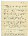 General Dwight Eisenhower WWII Autograph Letter Signed to his Wife, Mamie, Thanking Her For Various Gifts -- ''...Just a note to thank you for slippers and 'Wild Wests'''