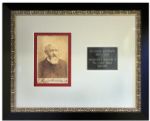 Rare Benjamin Harrison Signed Cabinet Card