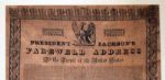 Rare Silk Copy of Andrew Jackson's 1837 Farewell Address -- Beautiful Presidential Keepsake