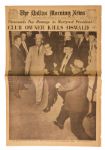 ''The Dallas Morning News'' Announces ''CLUB OWNER KILLS OSWALD'' and Second Paper ''LBJ Takes Over Government Reins''