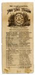 Michigan Ballot From the Lincoln-Johnson 1864 Presidential Election