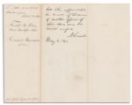 Abraham Lincoln War-Dated Endorsement Signed on 6 May 1864 on the Back of a Full Letter -- While the Battle of the Wilderness Raged in Virginia
