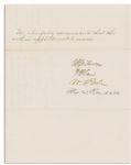 Abraham Lincoln War-Dated Endorsement Signed on 6 May 1864 on the Back of a Full Letter -- While the Battle of the Wilderness Raged in Virginia