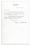 Eleanor Roosevelt Letter Signed From the White House as First Lady