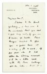Winston Churchill Autograph Letter Signed -- ''...you need a good long rest, if you are to recover yr health. I have therefore decided to offer you a years leave at a salary of 3 pounds a week...''