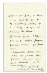 Winston Churchill Autograph Letter Signed -- ''...you need a good long rest, if you are to recover yr health. I have therefore decided to offer you a years leave at a salary of 3 pounds a week...''