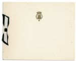 Queen Elizabeth and Prince Philip Signed Christmas Card -- Official 1940's Royal Card
