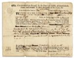 Scarce Ebenezer Richardson Autograph Note Signed -- British Man Whose Royal Pardon for Murder Sparked Outrage Leading to the American Revolution