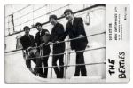 Beatles Promo Card Signed by All Four Members, Circa Late 1962 -- Shortly After Ringo Starr Became the New Drummer