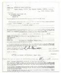 John Lennon Signed 1968 Contract for ''I'm So Tired'' on The Beatles White Album