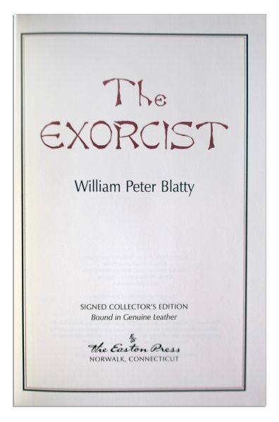 William Peter Blatty Signed Easton Press Edition of ''The Exorcist''