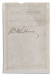 Confederate Election Ballot for Jefferson Davis -- From Virginia in 1861 -- Rare