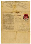 Lot of Eleven WWII Letters From Prisoners at the Dachau & Auschwitz Concentration Camps