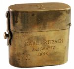 Auschwitz Commander Karl Fritzsch's Personal, Engraved Inkwell