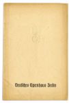 Seven Nazi-Era German Opera Programs From Various Theaters in Berlin and Munich -- With One 1944 WWII-Dated Program