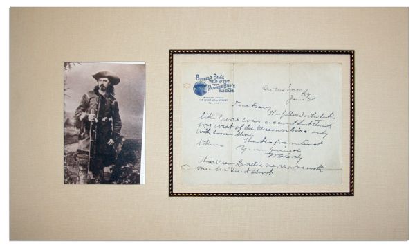Fantastic ''Buffalo Bill'' Cody Autograph Letter Signed -- ''...This man...never was with me - he can't shoot...'' -- Circa 1908