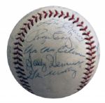 1962 New York Mets Team Signed Ball -- With Hall of Famers Casey Stengel & Red Ruffing -- With PSA/DNA COA