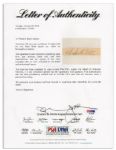 Babe Ruth Signed Slip -- With PSA/DNA COA