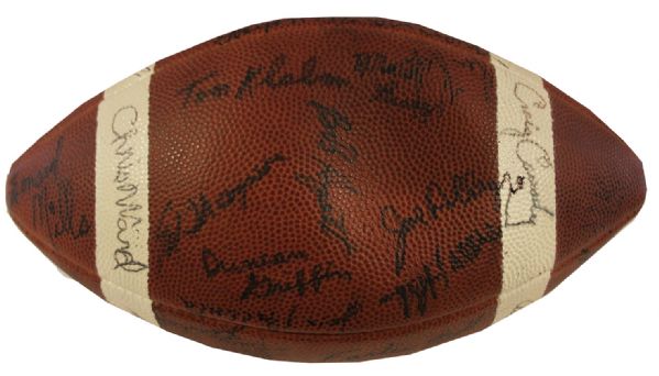 Ohio State Team-Signed Football -- Signed By Woody Hayes & Two-Time Heisman Trophy Winner Archie Griffin