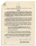 Clifford Roberts 1959 Typed Letter Signed Regarding the 1959 Masters Tournament -- Roberts Outlines Tournament Rules & Guidelines