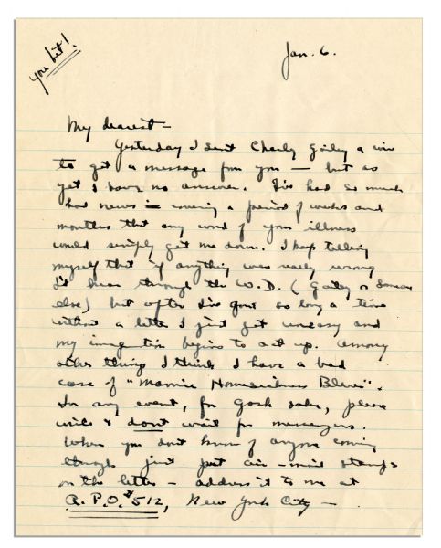 Dwight Eisenhower WWII Letter to His Wife -- ''...I love you, sweetheart - have I told you?? Don't forget me - you are all I have...''
