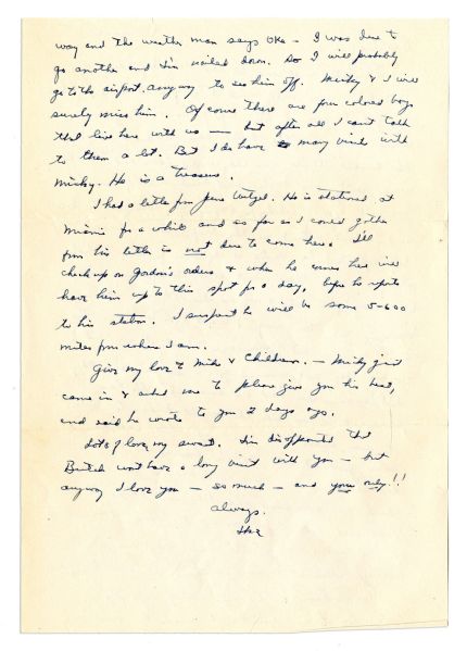 Dwight Eisenhower WWII Autograph Letter Signed -- ''...we thought we were cute as the devil...We are having a hard time lately with flying...'' -- With Original Enveloped Also Signed by Eisenhower