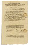 Noah Webster Twice-Signed 1804 Deed for Land in New Haven, Connecticut