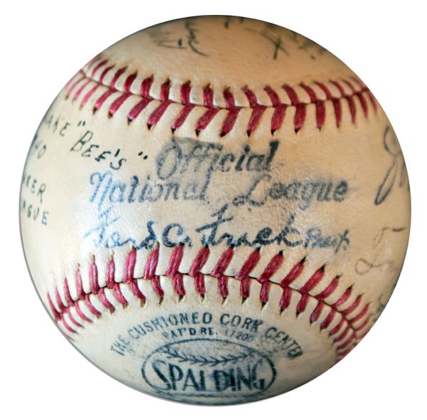 1940 Salt Lake City ''Bees'' Team-Signed Baseball -- From Estate of Larry Jansen