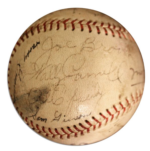 1941 San Francisco Seals Signed Baseball -- From Estate of Larry Jansen