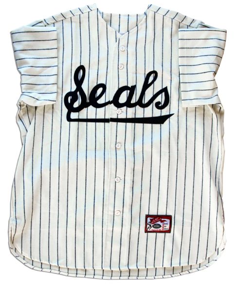 Original 1946 San Francisco Seals Uniform -- Jersey and Pants Worn the Season the Team Won the Pennant, Led By Pitcher Larry Jansen's 30 Wins -- From the Jansen Estate