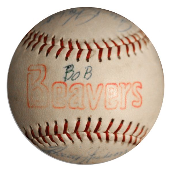 Portland Beavers 1958 Team-Signed Baseball -- From Estate of Larry Jansen