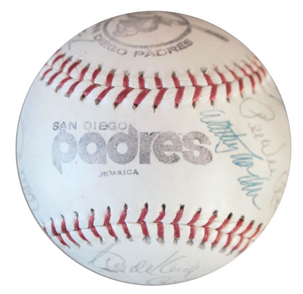 Baseball Signed by National League All-Stars -- Monte Irvin, Larry Jansen, Bobby Thomson, Carl Erskine, Pee Wee Reese, Don Mueller, Mike McCormick, Wally Moon & More -- From Estate of Larry Jansen