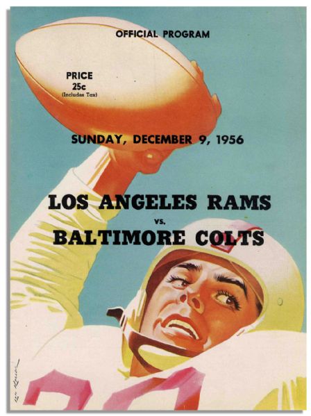 Collection of 10 Vintage Baltimore Colts Programs From the Late 1950's