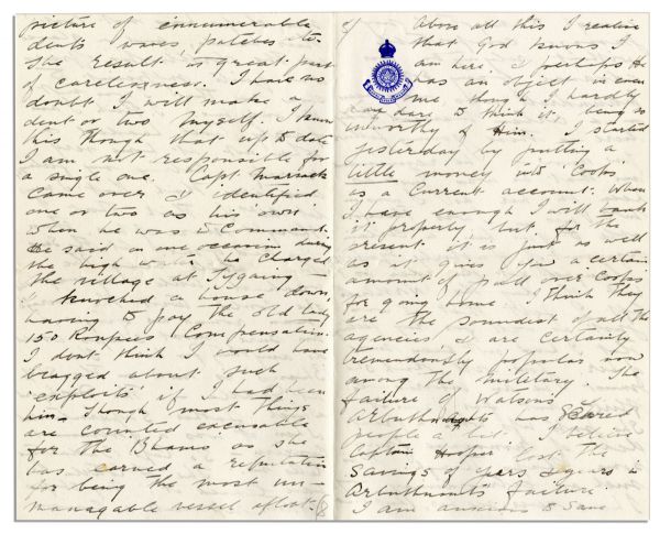Henry Robertson Birdie Bowers 8-Page Autograph Letter Signed -- From 1907, Five Years Before He Perished on Scott's Terra Nova Expedition