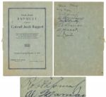 Bobby Jones Signed Banquet Booklet -- 1932