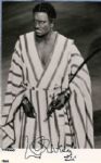 Laurence Olivier Signed Photo as Othello in 1966 -- 3.5 x 5.5 -- Near Fine Condition