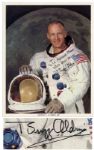 Buzz Aldrin Signed 8 x 10 Glossy Photo -- In Black Ink: To Monique Maier With Best Wishes / Buzz Aldrin -- Near Fine