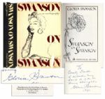 Gloria Swanson Signed Memoir -- Swanson On Swanson -- First Edition -- Good