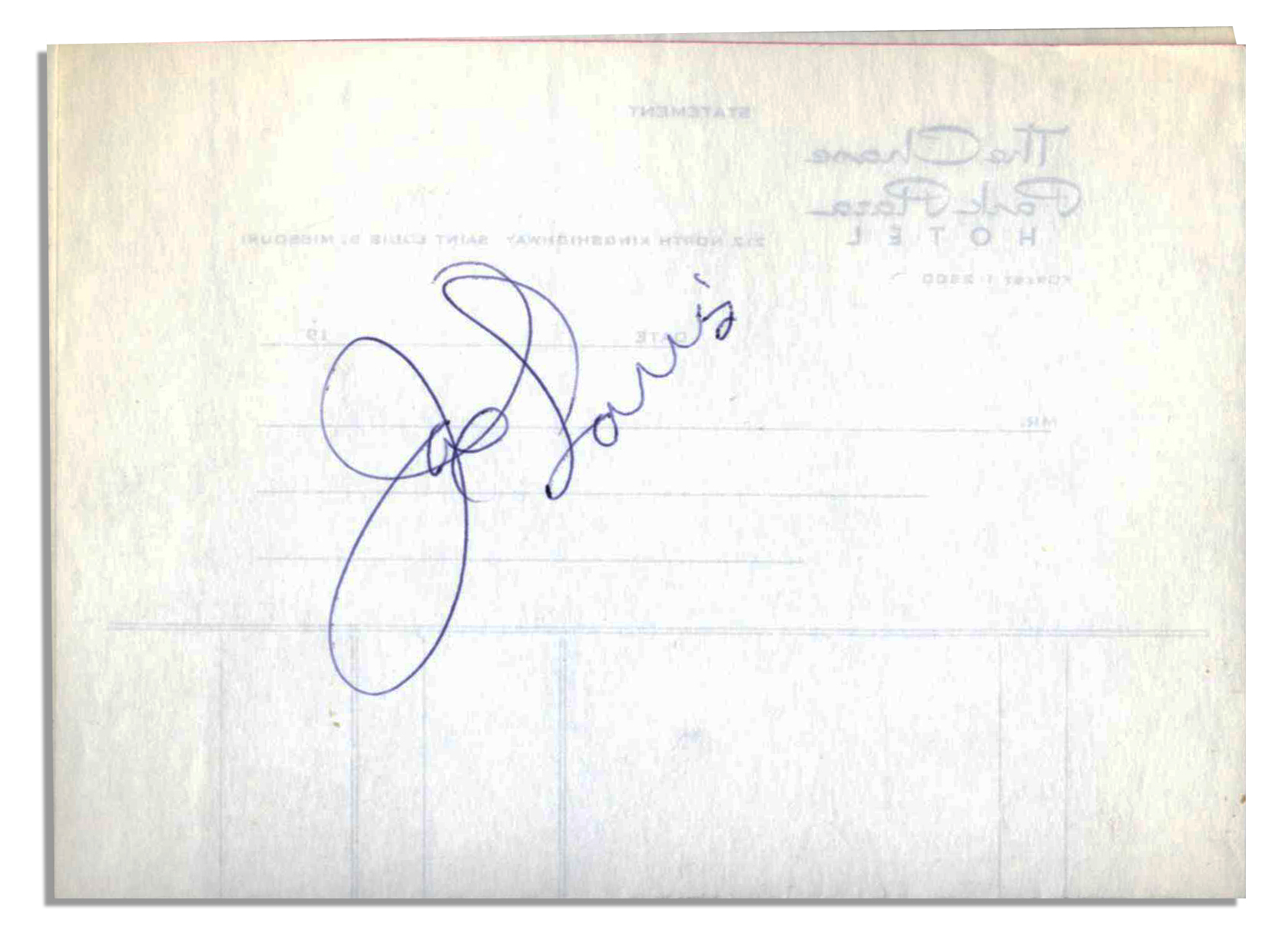 Lot Detail - Joe Louis Autograph -- Attractive Signature From One of ...