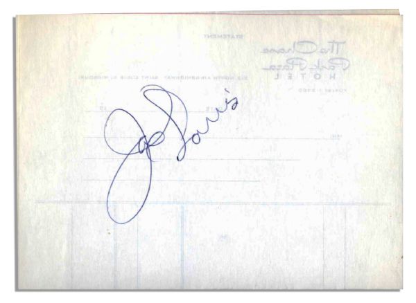 Joe Louis Autograph -- Attractive Signature From One of Boxing's All-Time Greats