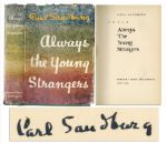 Carl Sandburg Signed Copy of Always the Young Strangers