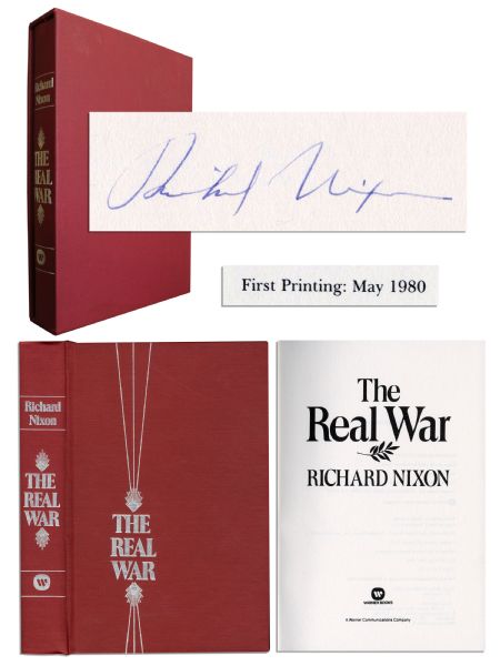 Richard Nixon Signed Limited Edition of ''The Real War'' -- With Slipcase -- Unread