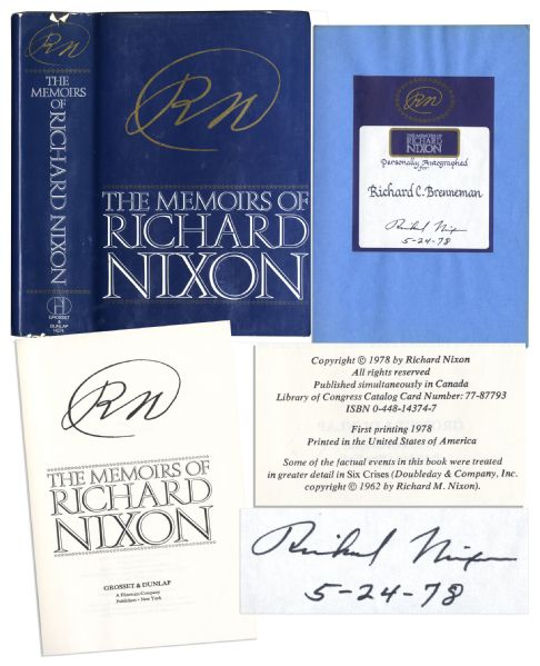 Richard Nixon ''RN: The Memoirs of Richard Nixon'' Signed 